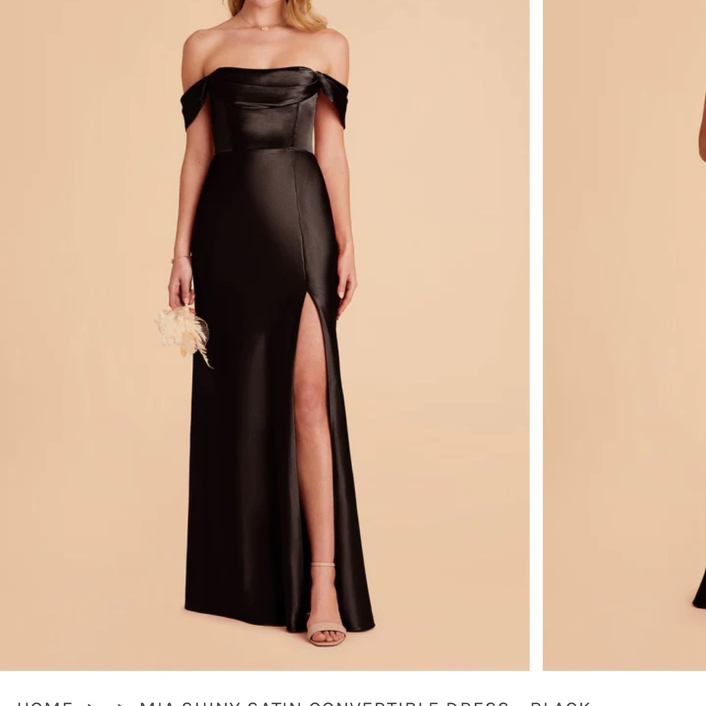 Birdy Grey Mia Convertible Dress Black Satin